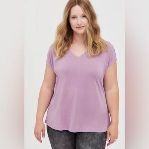 Torrid Size 2 2X 18/20 Knit Cupro Dolman Tee NWT Purple Lilac